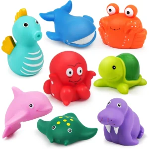 LotFancy Bath Toy, 8PCS Mold Free Bath Toys