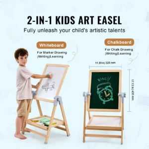 Standing Magnetic Drawing Board Easel with Painting Accessories