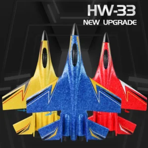 HW33 RC Fighter Jet Toy - Fixed-Wing Remote Control Plane with 6-Axis Gyroscope
