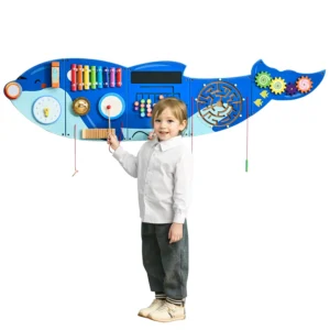 SucceBuy Orca Kids Wall Busy Board with 12 Activities