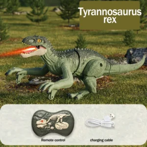 Interactive Remote Control Walking Dinosaur with LED Lights