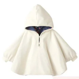 Cozy Reversible Baby Fleece Poncho Jacket – Hooded Unisex Outerwear