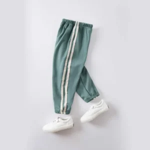 Kids Side Stripe Pants – Unisex Elastic Waist Casual Joggers